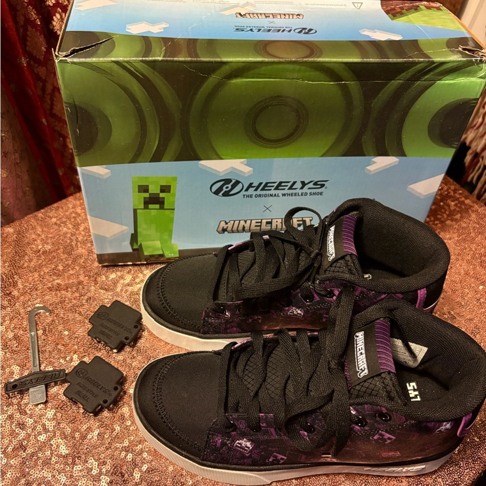 Heelys x Minecraft digi purple enderman limited edition sneakers.